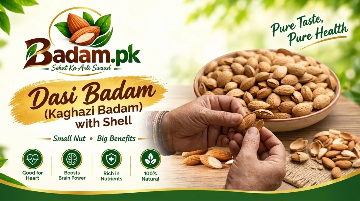 Dasi Almonds (Kaghazi Badam) with paper Shell – Traditional Desi Almonds | Hand-crackable paper-shell almonds (Badam) - Image 4