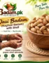 Dasi Badam (Kaghazi Badam) with Shell by Badam.pk, featuring hand-crackable paper-shell almonds in a wooden bowl